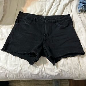 Black Denim Shorts
